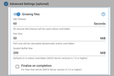 Growing Files behavior for an existing job can be modified on the Job ...